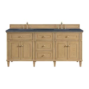 Lorelai 72.0 in. W x 23.5 in. D x 34.06 in. H Double Bath Vanity in Light Natural Oak with Charcoal Soapstone Quartz Top