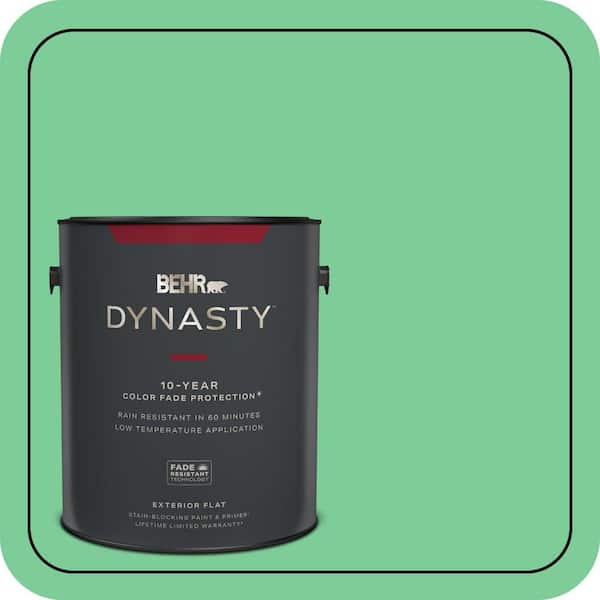 BEHR DYNASTY 1 gal. #460B-4 Garden Glow Flat Exterior Stain-Blocking Paint & Primer
