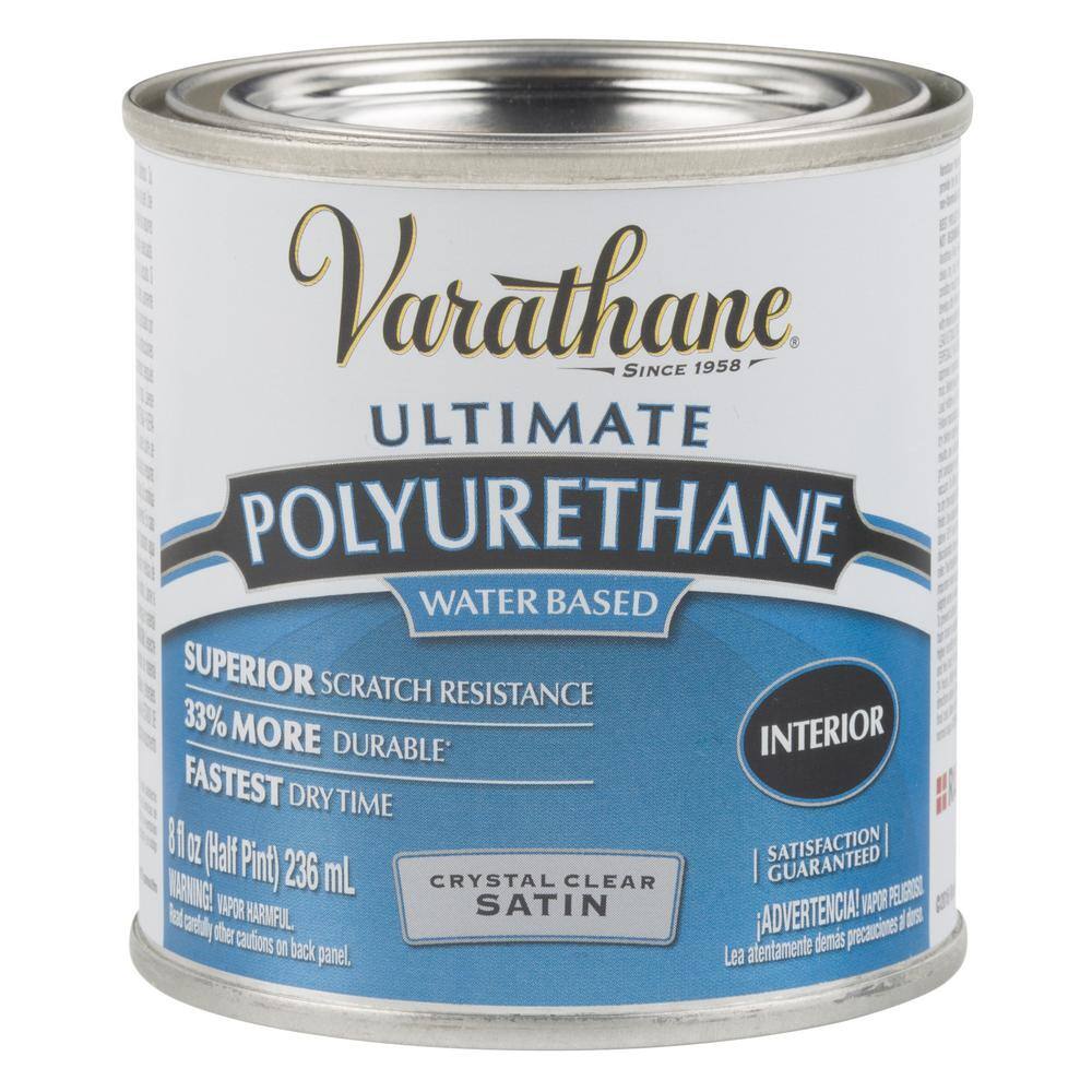 Varathane 8 oz. Clear Satin Water-Based Interior Polyurethane (4-Pack)