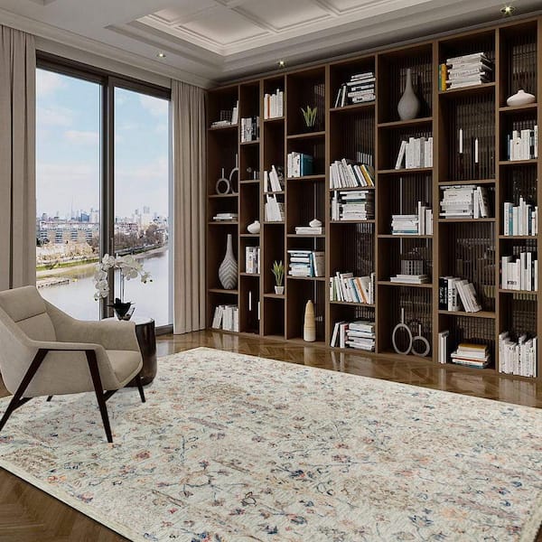 Glenis Green/Cream/Taupe 9 ft. x 12 ft. Traditional Floral Garden Wool Hand Tufted Area Rug