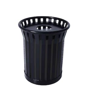 Jackson Receptacle with Flat Top Lid in Black