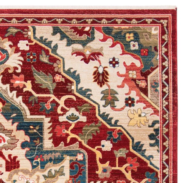 Beige 9' x 12' Safavieh Kashan Collection KSN304D Traditional Oriental Non-Shedding Stain Resistant Living Room Bedroom Area Rug Red 
