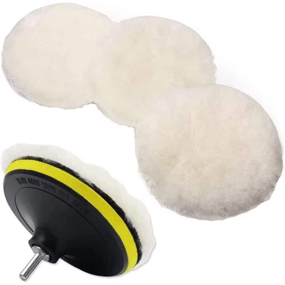 6 in. Wool Polishing Buffing Pad Set with Hook Loop Backing for Drill Buffer Attachment M14 Adapter 6 Pieces price history on PriceWatchPro