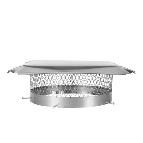 HY-C 18 in. Round Bolt-On Single Flue Chimney Cap in Stainless Steel