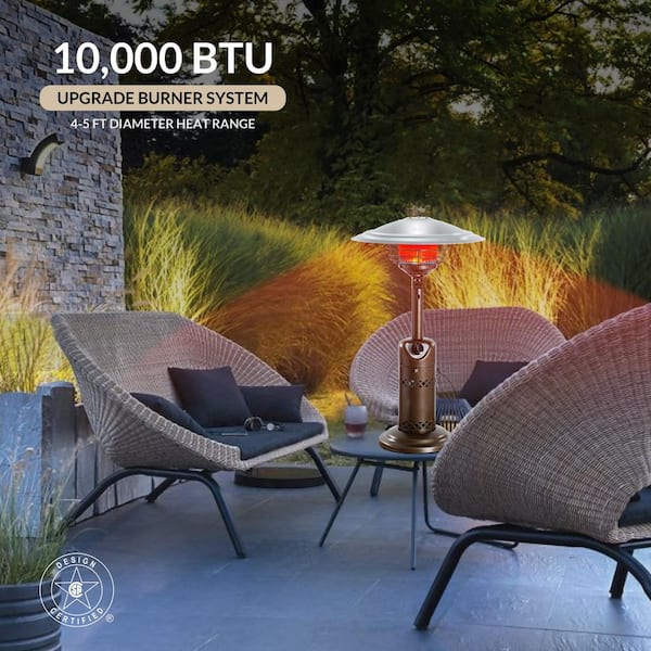 HeatMaxx Portable Patio Heater, Outdoor Propane Table Top Heater