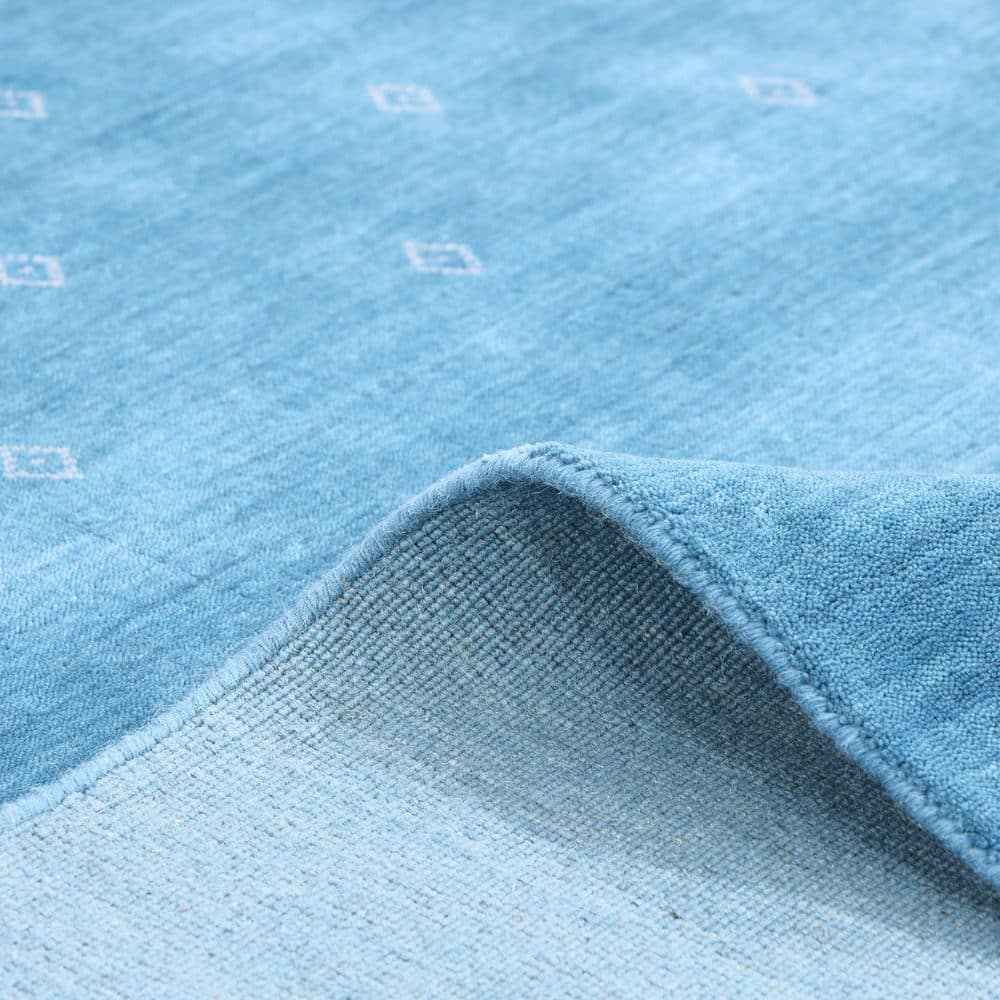 Sapphire Geometric Hand-Loomed Wool Area Rug 8' x 10'