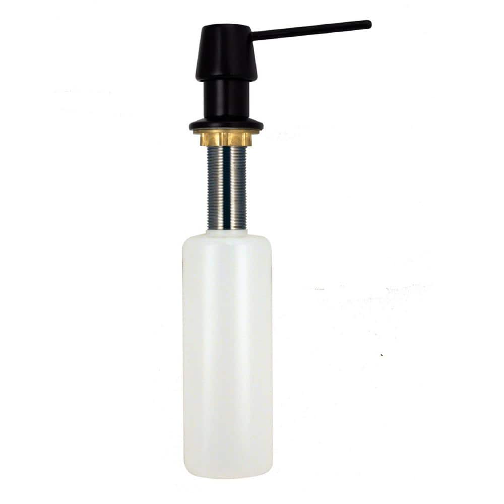 Oil Rubbed Bronze Deck Mount Soap Dispenser with 12 oz Bottle