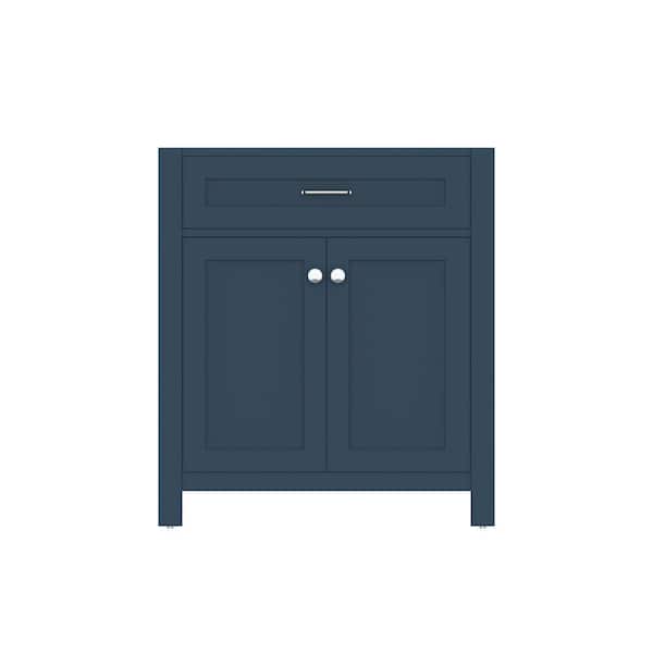 Alya Bath Norwalk 29 in. W x 21.5 in. D x 33.45 in. H Bath Vanity Cabinet without Top in Blue