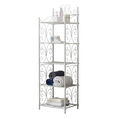 Filigree Bathroom Collection Gold 3-Tier Iron Freestanding Bathroom Shelf  (36-in x 14.5-in) at