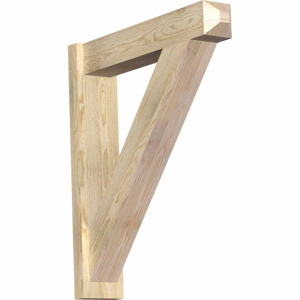 Ekena Millwork 6 in. x 32 in. x 28 in. Douglas Fir Traditional Craftsman Rough Sawn Outlooker