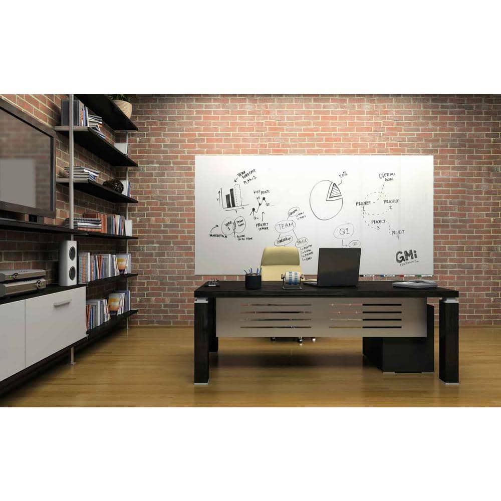 Aria 48'' x 48'' White Magnetic Glass Whiteboard
