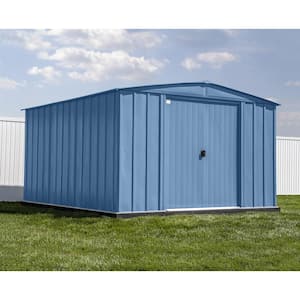 Classic 10 ft. W x 14 ft. D Blue Grey Metal Shed 129 sq. ft.