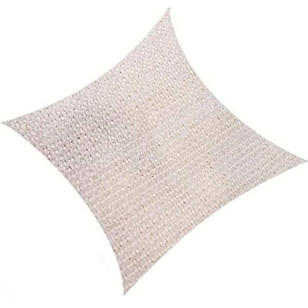 Unbranded 12 ft. x 12 ft. 185 GSM White Right Square Sun Shade Sail Canopy, Outdoor Patio and Pergola Cover