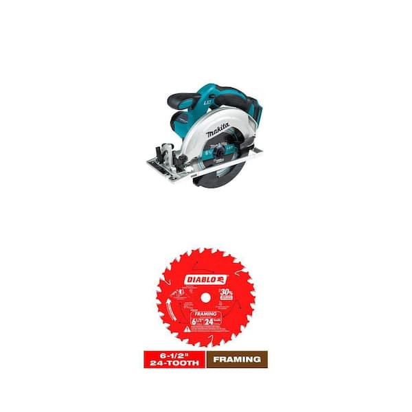 18V LXT 6-1/2 in. Circular Saw (Tool-Only) and 6-1/2 in. 24-Teeth Framing Blade Combo