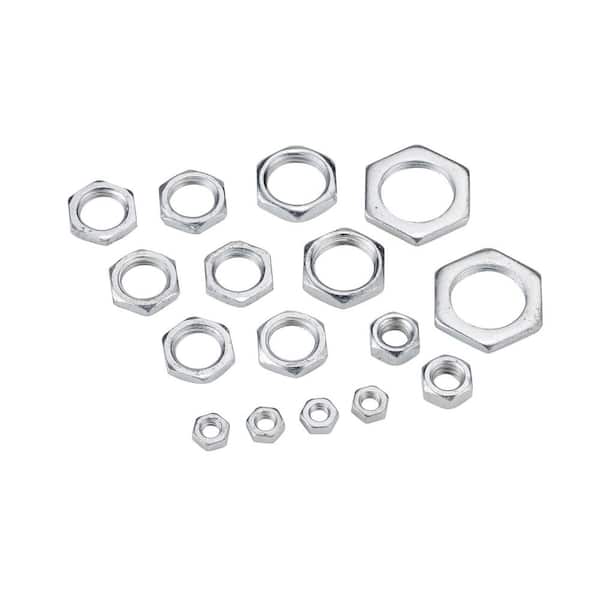 Assorted Steel Hex Nuts (16-Pack)