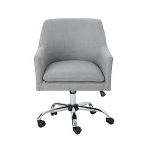 Johnson Mid-Century Modern Gray Fabric Adjustable Home Office Chair with Wheels