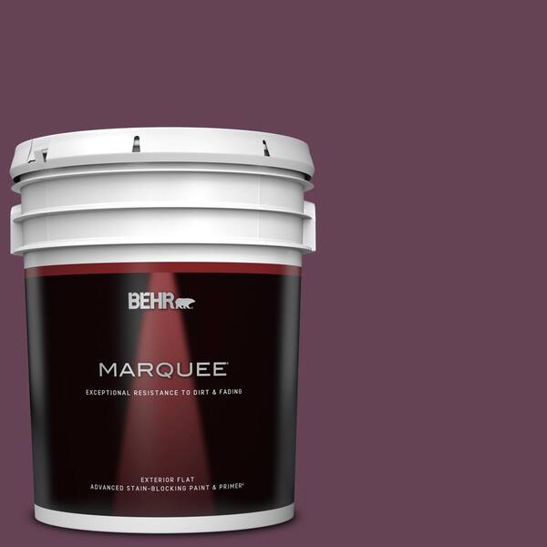BEHR MARQUEE 5 gal. #S-G-690 Delicious Berry Flat Exterior Paint & Primer