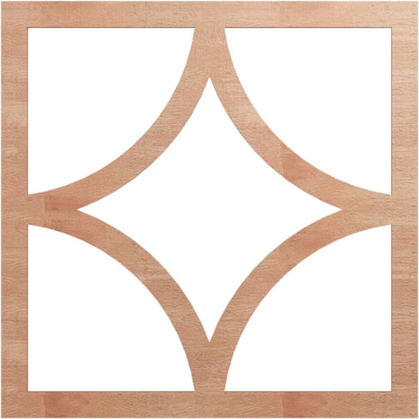 Ekena Millwork 0.25 in. x 26 in. x 26 in. Wood (Cherry) Medallion Moulding