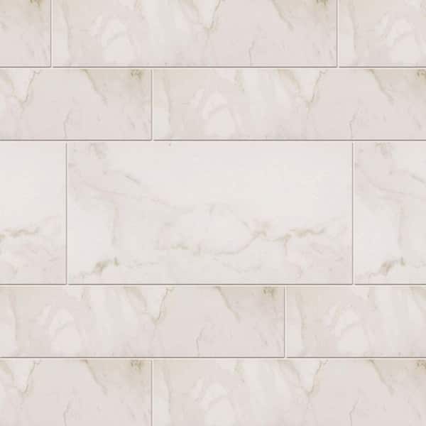 VitaElegante Bianco in. 24 in. Porcelain and Wall Tile (14.53 sq. ft. / case)-ULP6 - The Home Depot