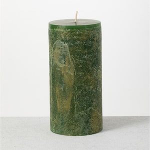 6 in. Green Ritz Timber Pillar Candle