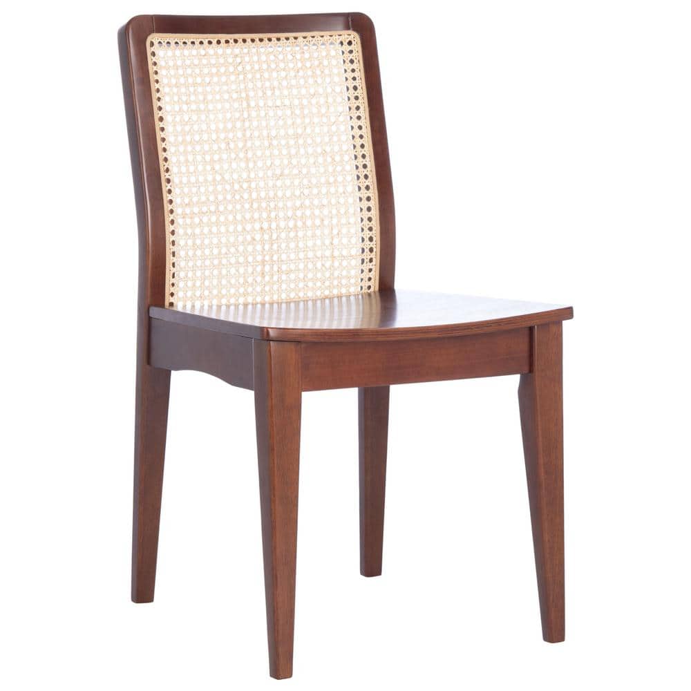 Benicio Coastal Dark Brown Rattan Dining Chair Set