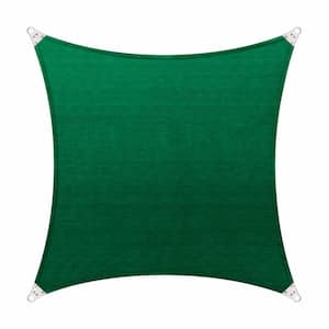 12 ft. x 12 ft. 260 GSM Reinforced (Super Ring) Green Square Sun Shade Sail