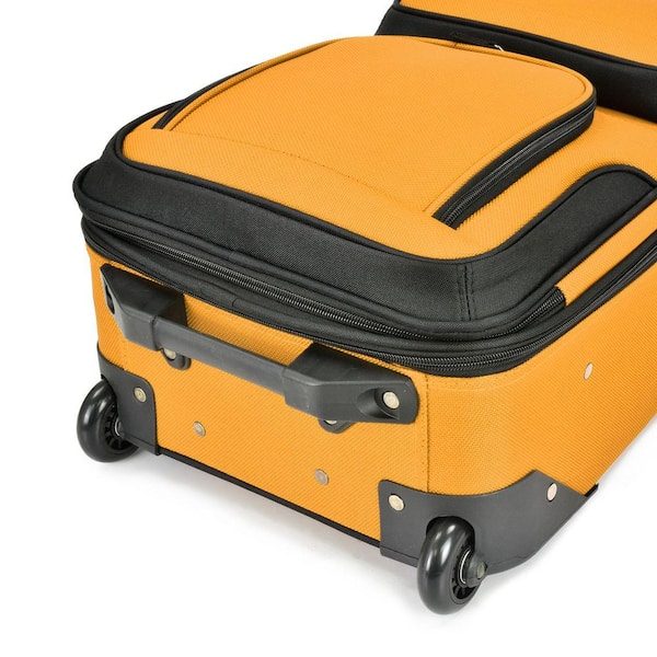 オレオリラックス　2点セット×2 U.S. Traveler Rio 2-Piece Mustard Expandable Carry-On Luggage Set