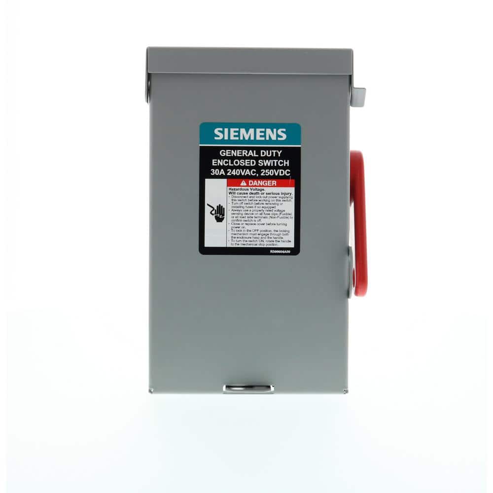 General Duty 30 Amp 2-Pole 3-Wire 240-Volt Fusible Indoor Safety Switch price history on PriceWatchPro