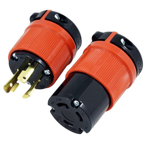 NEMA L6-30 30A 250V 3-Prong Plug and Female Connector UL C-UL Approval