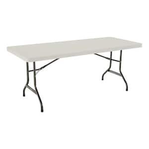 6 ft. Almond Resin Commercial Folding Table