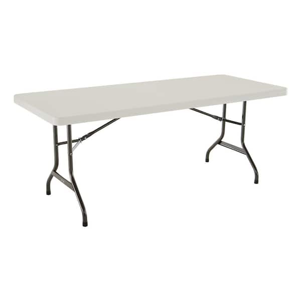 Lifetime 6 ft. Almond Resin Commercial Folding Table