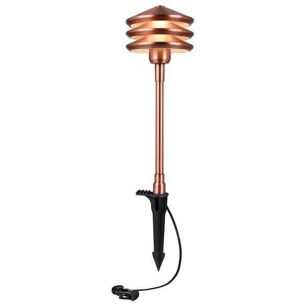 Castleberry Low Voltage Brass Hardwired Integrated LED Included Weather Resistant Path Light 1-Pack