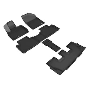 Black Hyundai 2020-2021 Model 7-Seat Rubber Car Floor Mat Liner Set