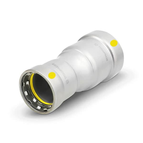 1-1/4 in. Carbon Steel Press Coupling Fitting, HNBR Sealed, Yellow Dot - for Gas and Fuel Use