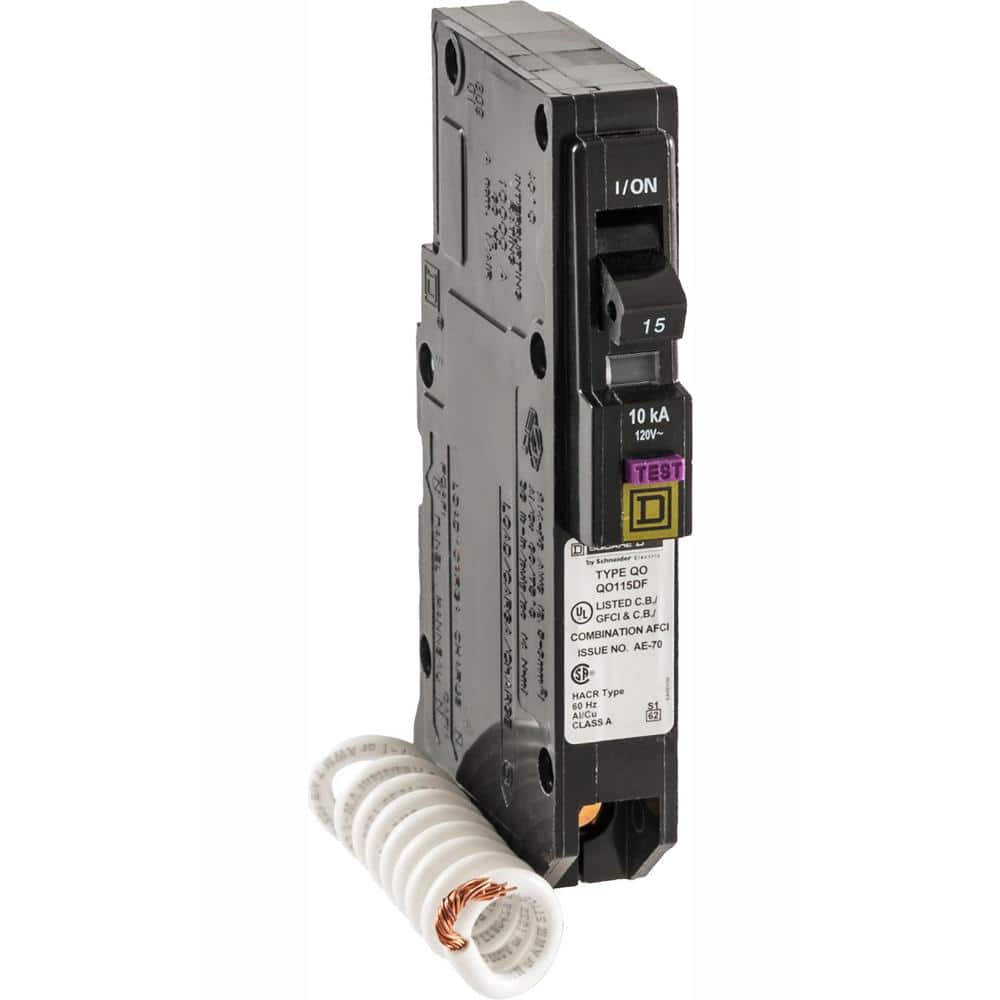 SQUARELINE☆Force Square D QO 15 Amp Single-Pole Dual Function (CAFCI and GFCI