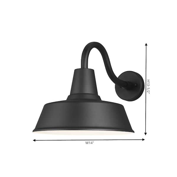 Barn Light 1 Light Matte Black Modern Farmhouse Outdoor Medium Lantern Wall Sconce