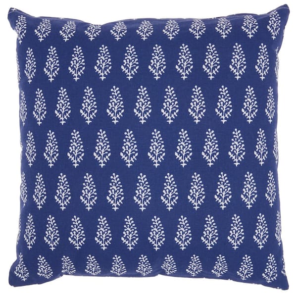 Mina Victory Lifestyles Navy 18 in. x 18 in. Throw Pillow
