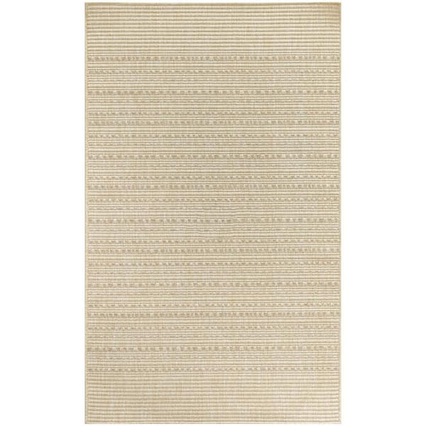 Nourison Tulum Cream 2 ft. x 3 ft. All-Over Design Contemporary Area Rug