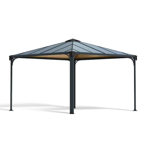 Palermo 12 ft. x 12 ft. Gray/Bronze Outdoor Gazebo
