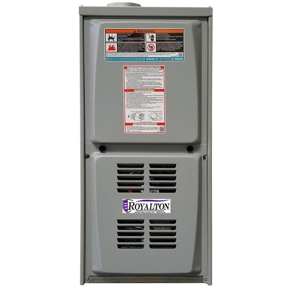 ROYALTON 66,000 BTU 80% AFUE Single-Stage Upflow/Horizntal Forced Air  Natural Gas Furnace with ECM Blower Motor 80G1UH070BE12 - The Home Depot