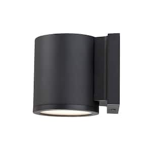 Tube 1-Light Black ENERGY STAR LED Indoor or Outdoor Wall Cylinder Light