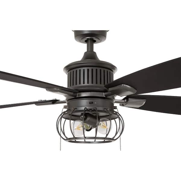 Home Decorators Collection Aldenshire 52 In Led Indoor Outdoor Natural Iron Ceiling Fan With Light Kit