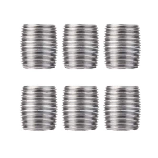PIPE DECOR 1 in. Close Galvanized Steel Nipple (6-Pack)