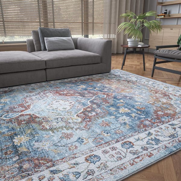 Reina Oriental Cream 5 ft. x 7 ft. Indoor Area Rug