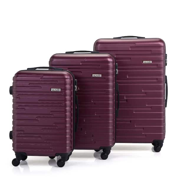 Vebreda Luggage Sets 3 Piece 20/24/28 inch Suitcase Sets Hardside Luggage  Set, Navy Blue 