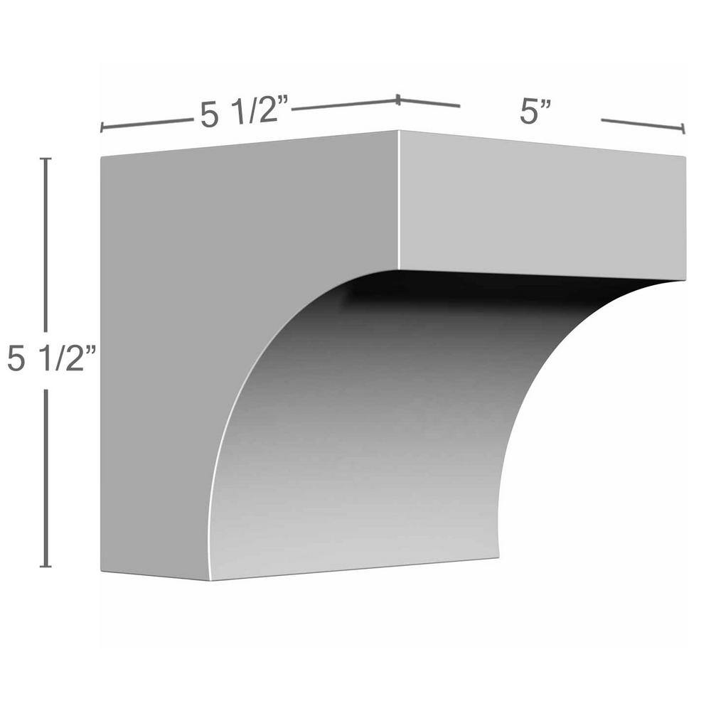 Versatile 5'' Urethane Decorative Corbel for Indoors & Outdoors