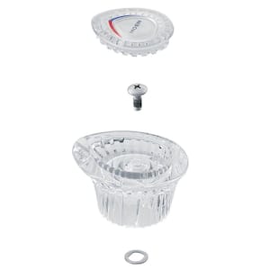 Chateau Single-Knob Tub and Shower Replacement Kit with White and Chrome Insert