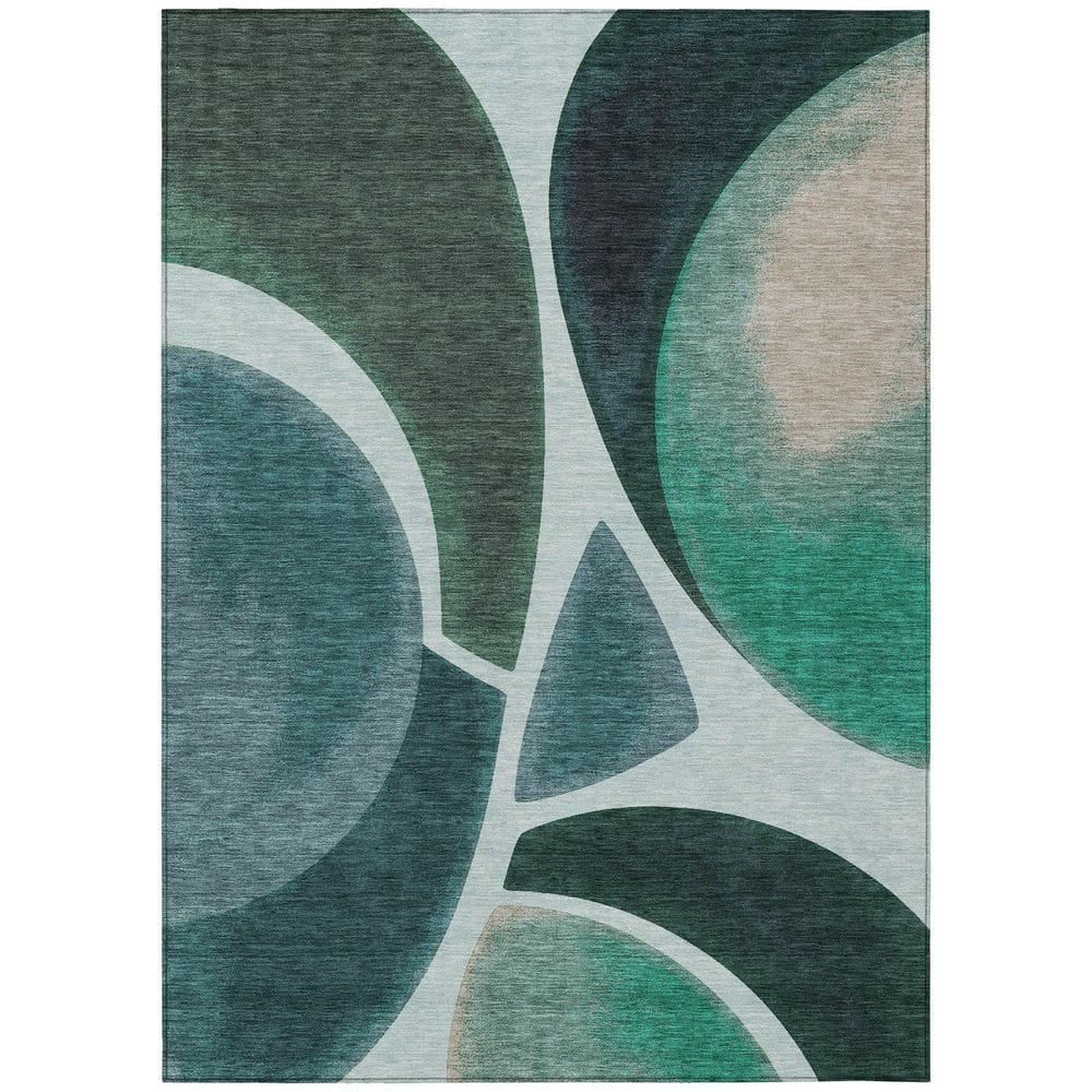 Chantille Machine Washable Indoor/Outdoor Abstract ACN2537 Teal 10 ft. x 14 ft. Area Rug price history on PriceWatchPro