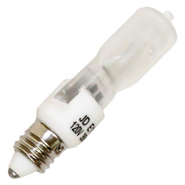 Bulbrite - 100-Watt Soft White Light T4 (E11) Mini-Candelabra Screw Base Dimmable Frost Mini Halogen Light Bulb(5-Pack)