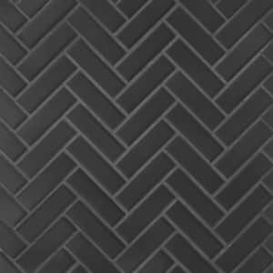 Le Cafe 11 in. x 13 in. Black Porcelain Mosaic Tile (9.42 sq. ft. /Case)